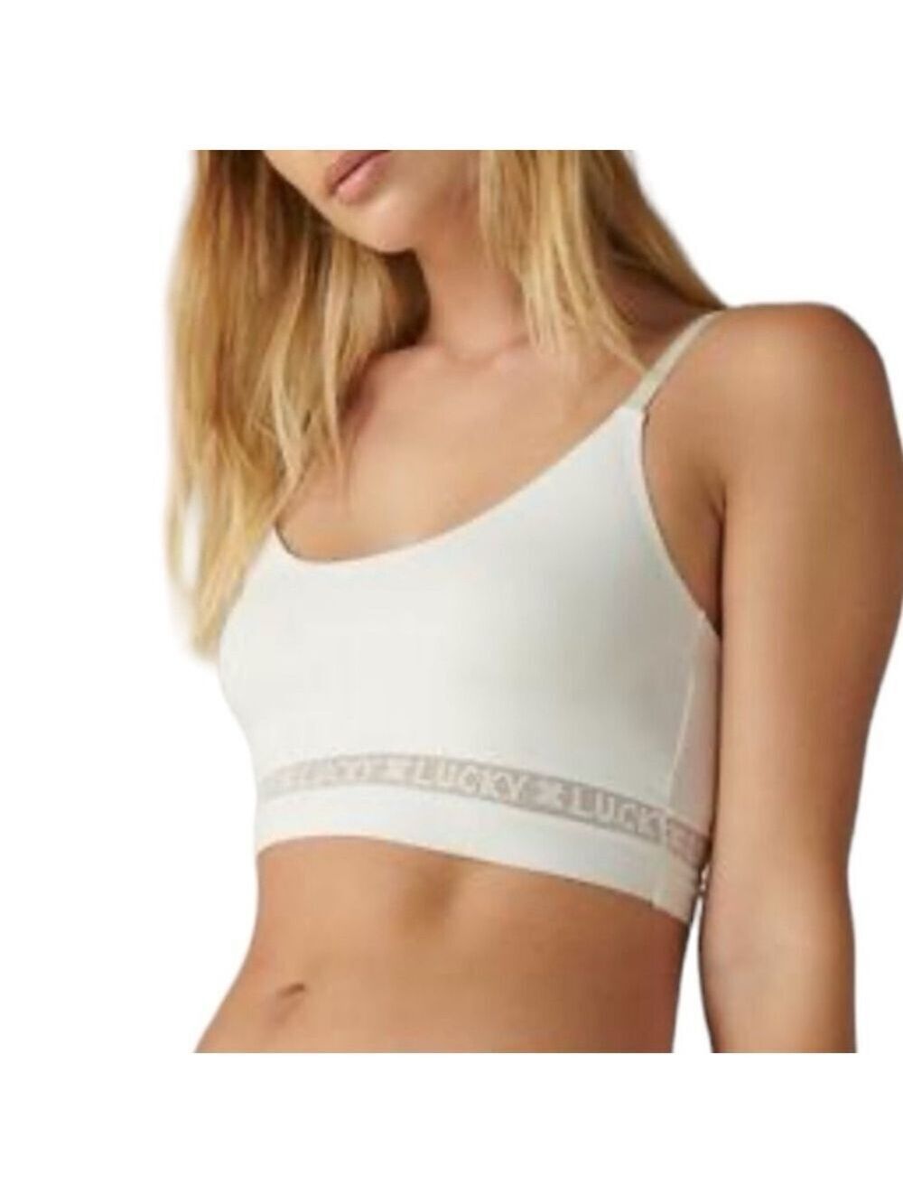 Lucky Brand Gray Comfort Lounge Sports Bra Size L